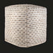 Surya Lanier NIPF-003 woven wool cube pouf in natural beige with stitched construction.