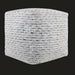 Light gray Surya Lanier cube pouf with a woven wool top and stitched detailing.