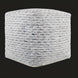 Light gray Surya Lanier cube pouf with a woven wool top and stitched detailing.