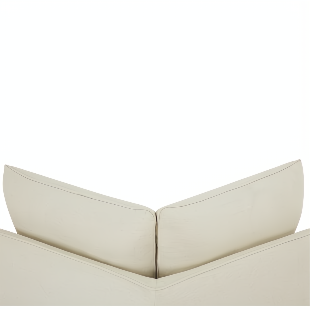 Top view of a taupe Surya Elenora modular chair with polyester upholstery and a contemporary design.