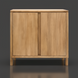 Surya Silas Cabinet: Scandinavian modern brown stained mango wood storage cabinet.