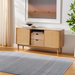 Surya Fresno FNO2300 light gray hand-loomed recycled PET rug with subtle tonal variation.