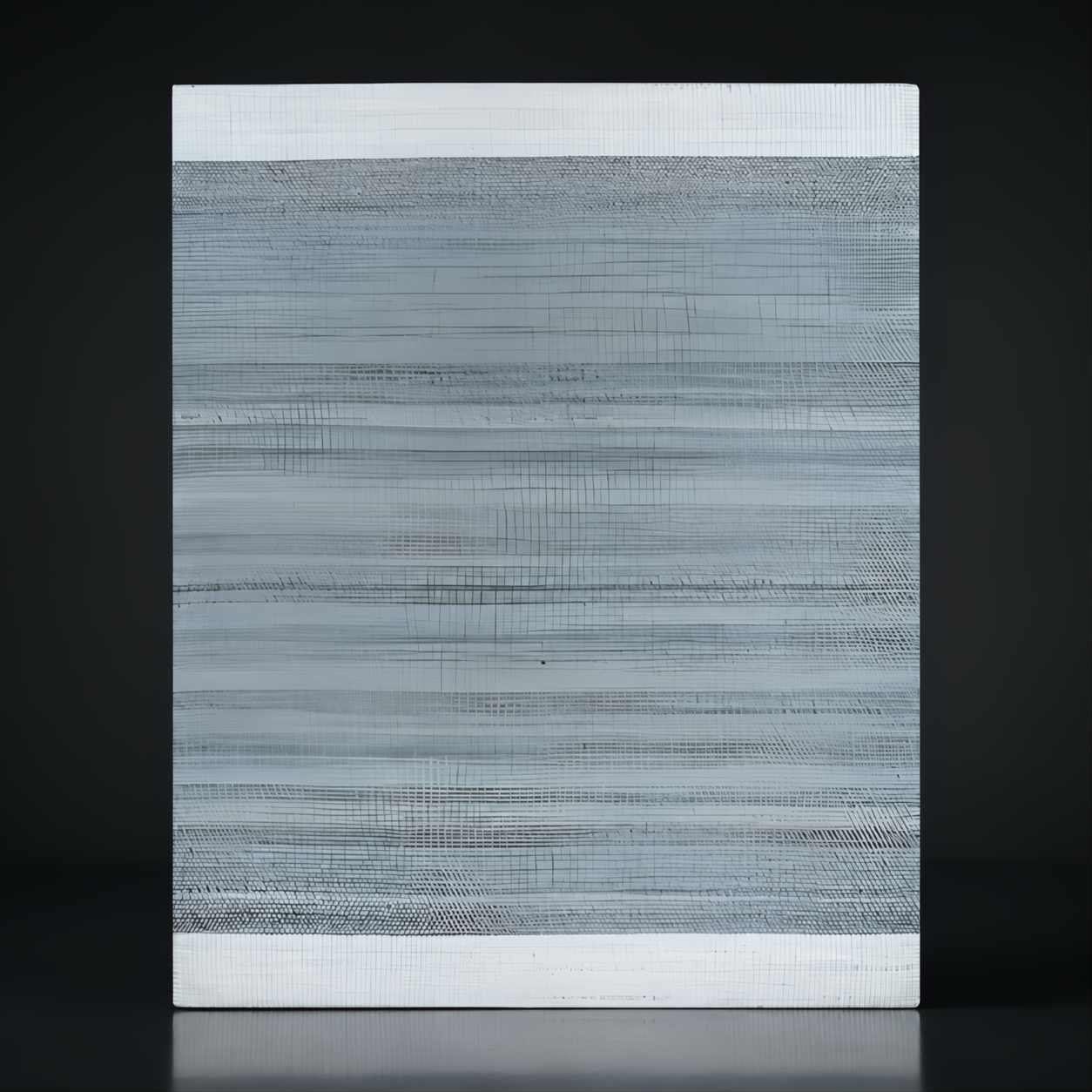 Surya Abby ABB-2302 hand-woven area rug with subtle gray and white horizontal stripes, made from recycled PET yarn.