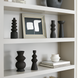 Surya Konark KNK-001 black ceramic vase set, global-inspired, varied sizes, 10"H.