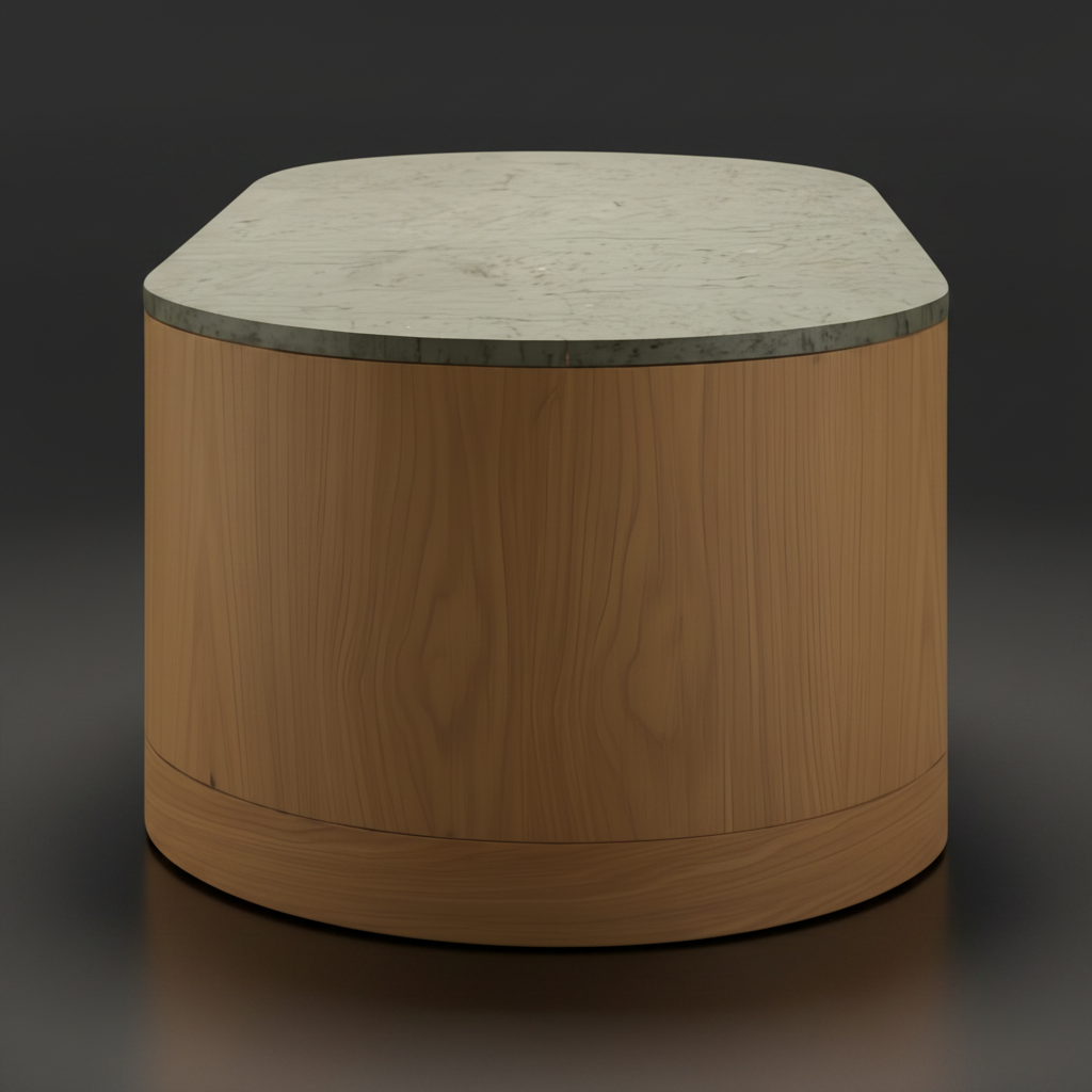 Surya Poros PORS-001 coffee table with green cork veneer top and natural oak base.