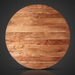 Round Surya Anatalia dining table top, 55" brown natural acacia wood with visible grain.