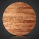 Round Surya Anatalia dining table top, 55" brown natural acacia wood with visible grain.