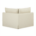 Surya Elenora taupe polyester modular chair with a structured skirted base and two back cushions.