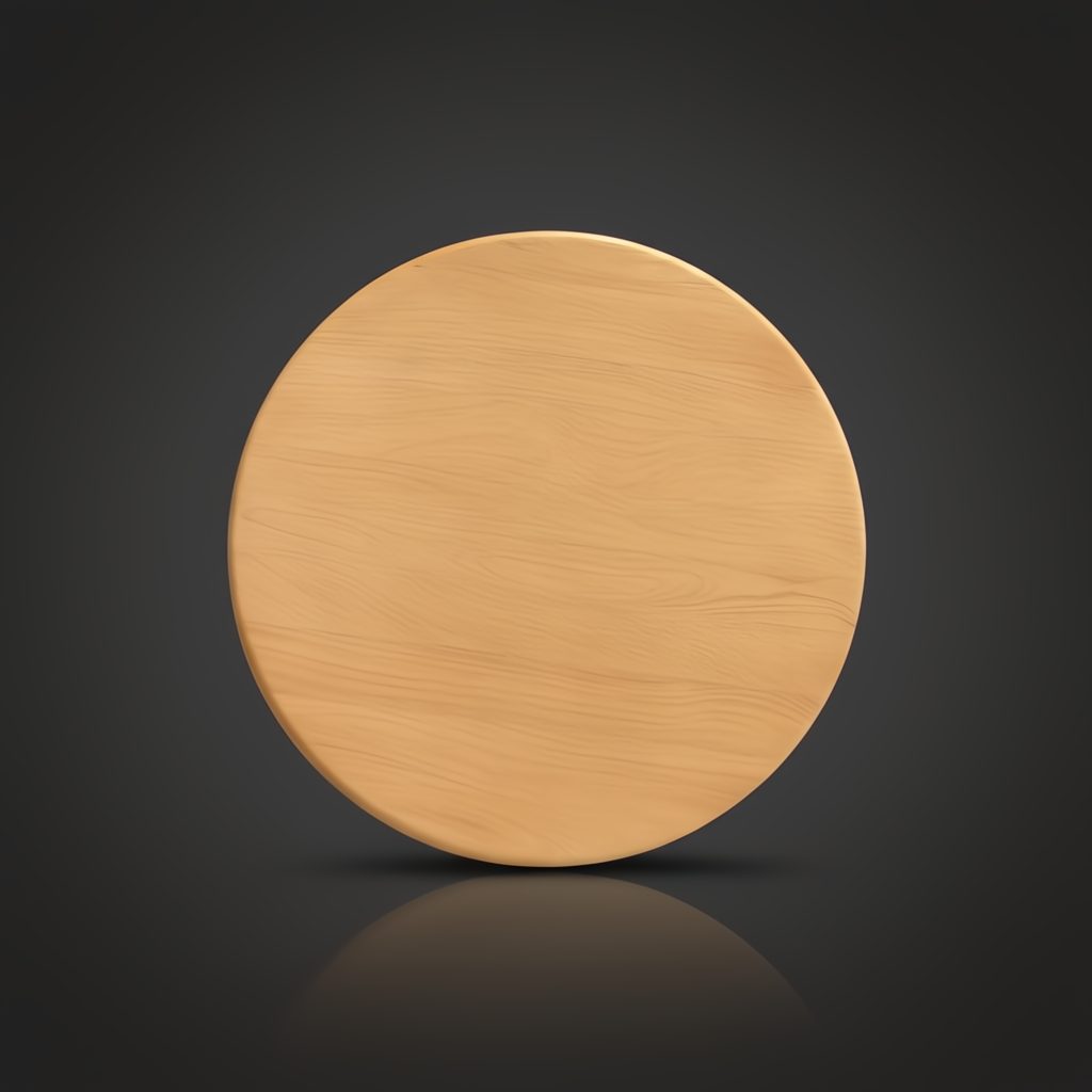 Surya Koben beige mango wood round coffee table with a brushed finish.