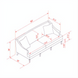 Technical drawing of the Surya Maywood Sofa, showing its 36"H x 84"W x 38"D dimensions.