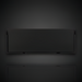 Surya Doheny black console table with a gallery top and shallow tray shelf.