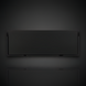 Surya Doheny black console table with a gallery top and shallow tray shelf.