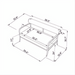 Line drawing of the Surya Antibes Loveseat, showing its dimensions: 31"H x 57"W x 33"D.