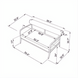 Line drawing of the Surya Antibes Loveseat, showing its dimensions: 31"H x 57"W x 33"D.
