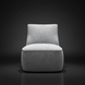 Surya Adalei modern accent chair with a gray polyester-linen cover and minimalist design.