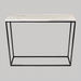 Surya Aryaa Console Table with white natural marble top and black powder-coated iron base.