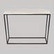 Surya Aryaa Console Table with white natural marble top and black powder-coated iron base.