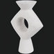 Surya Yagya YAG-007 modern white ceramic vase with sculptural form and central cutout.