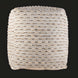 Surya Lanier NIPF-003 pouf, a woven cube with natural wool and polybead fill, featuring a textured, handcrafted design.
