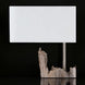 Darby Accent Table Lamp with a rectangular white fabric shade and a sculptural, natural wood-look base.
