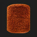 Surya Mohave MHPF-004 pouf, a cylindrical, textured orange polyester pouf with a farmhouse cottage style.