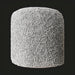 Light gray Surya Mohave pouf with a textured polyester top and soft cotton base, featuring a farmhouse cottage style.