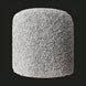 Light gray Surya Mohave pouf with a textured polyester top and soft cotton base, featuring a farmhouse cottage style.