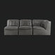 Surya Oryan RYAN-005 black 100% leather modular sofa with tufted cushions and a corner piece.