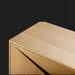 Surya Scalene Cabinet, a minimalist modern cabinet with clear eucalyptus veneer and MDF, natural finish.