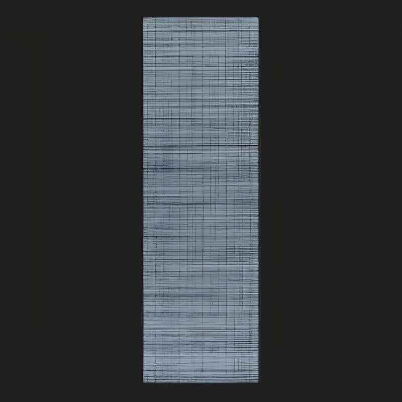 Surya Fresno FNO-2300-P hand-loomed runner rug in subtle multi-gray recycled PET yarn.