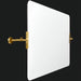 Surya Anastasya AAY-004 modern rectangular mirror with rounded corners and brass wall mounts.