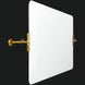 Surya Anastasya AAY-004 modern rectangular mirror with rounded corners and brass wall mounts.