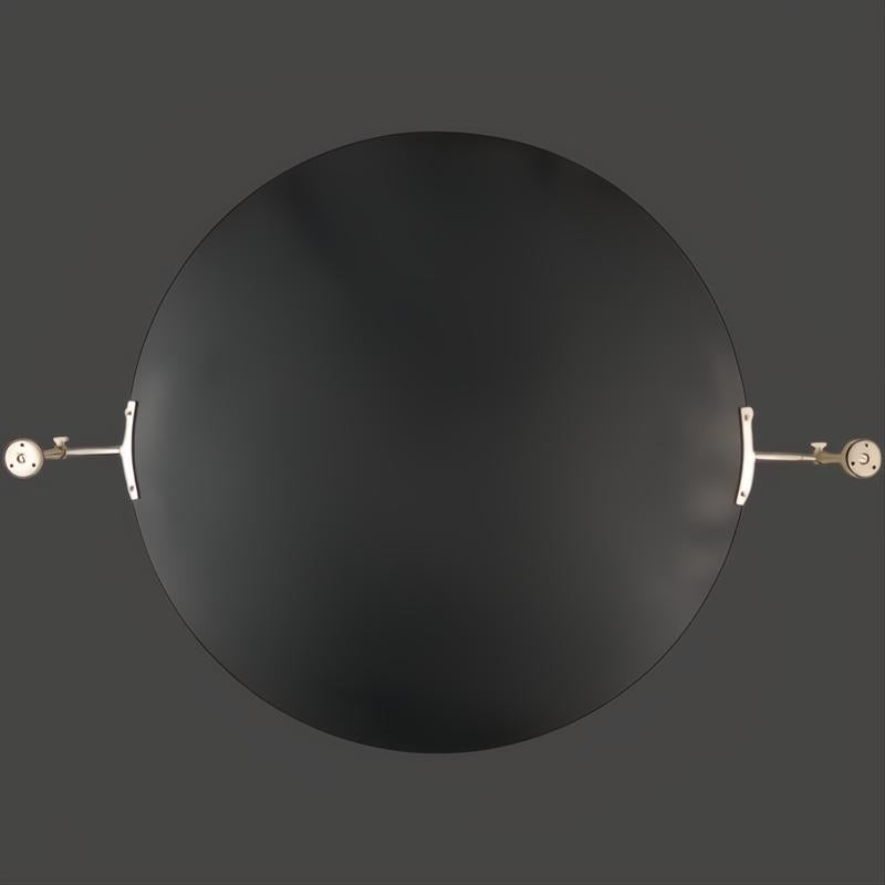 Surya Anastasya AAY-002 round black framed wall art with gold-toned metal accents.