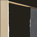 Surya Aasmaa AAM-003 wall art set featuring a light wood frame, a wooden rod, and a dark gray abstract panel.
