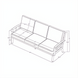 Surya Fairborn outdoor sofa blueprint with dimensions: 83" wide, 35" deep, 35" high.