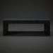 Surya Coburn black brushed mango wood coffee table with soft-close drawer and storage.