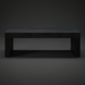 Surya Coburn black brushed mango wood coffee table with soft-close drawer and storage.