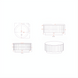 Technical drawings of the Surya Nems Coffee Table, showing top, front, side, and isometric views with dimensions.
