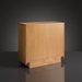 Surya Lulea Cabinet, beige natural ash wood veneer with textured 3D patterned doors, 32"H x 36"W.