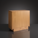 Surya Lulea Cabinet, beige natural ash wood veneer with textured 3D patterned doors, 32"H x 36"W.