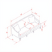 Surya Maywood Sofa dimensions: 36"H x 84"W x 38"D, showing key measurements.