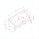 Surya Maywood Sofa dimensions: 36"H x 84"W x 38"D, showing key measurements.