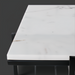 Surya Anaya Console Table with white natural marble top and black powder-coated iron base.