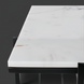 Surya Anaya Console Table with white natural marble top and black powder-coated iron base.