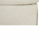 Close-up of a Surya Elenora taupe upholstered ottoman with textured polyester fabric and cushioned top.
