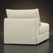 Surya Elenora modular chair in taupe polyester, featuring a clean, upholstered design.