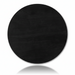 Round black Surya Agnes coffee table top, 36" wide, made from blackened mango wood.