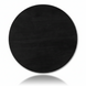 Round black Surya Agnes coffee table top, 36" wide, made from blackened mango wood.