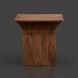 Surya Langford brown mango wood end table with a minimalist modern design and textured base.