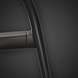 Close-up of the Surya Antibes outdoor dining table's black aluminum leg and frame, showcasing its modern design.